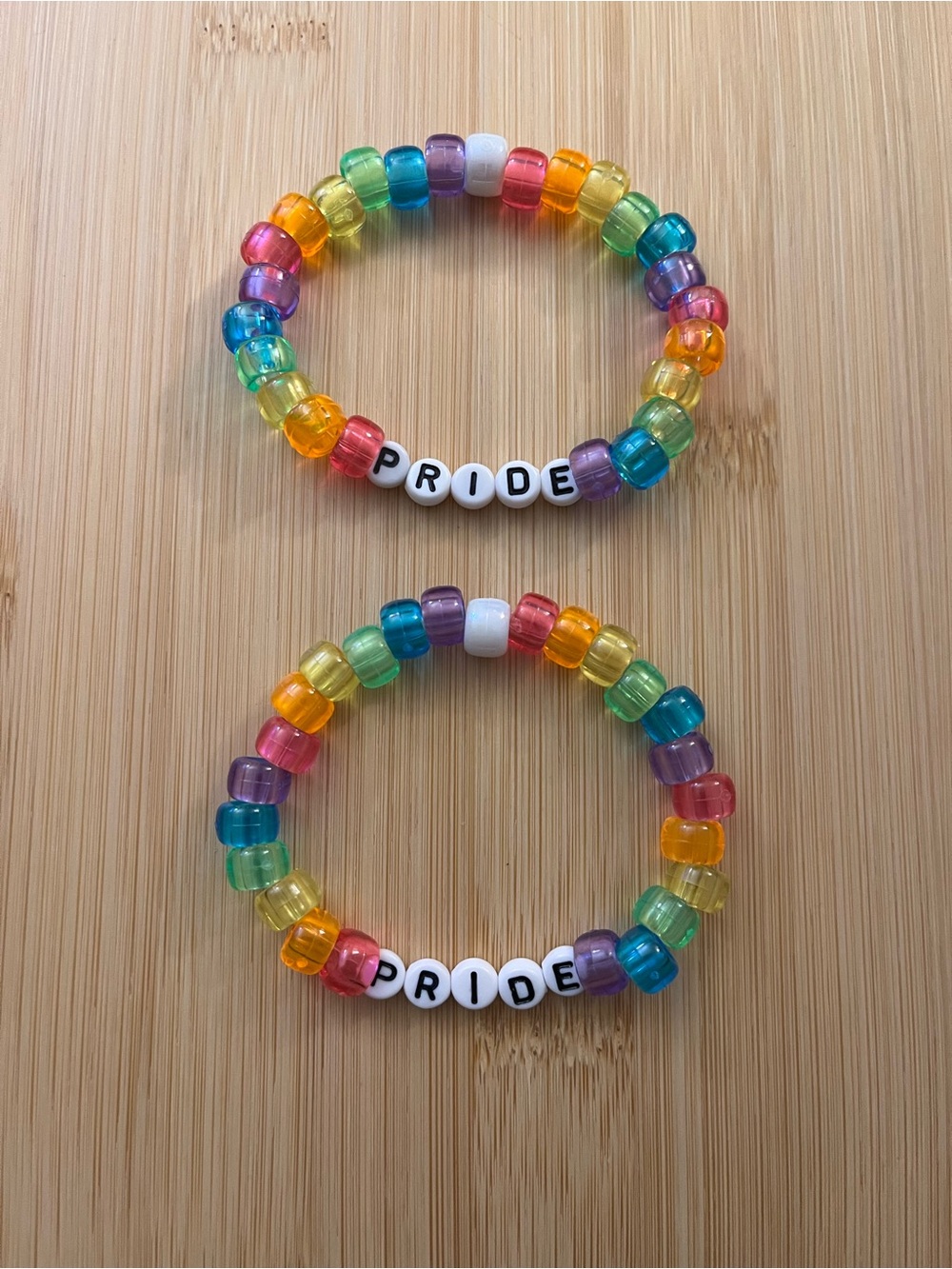 Rainbow Pride Pony Beaded Stretch Bracelets